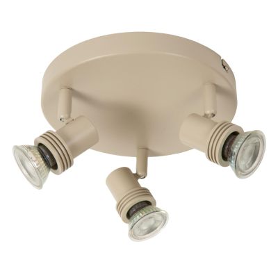Lucide KIANTI - Ceiling spotlight - Ø 21 cm - 3xGU10 - Taupe